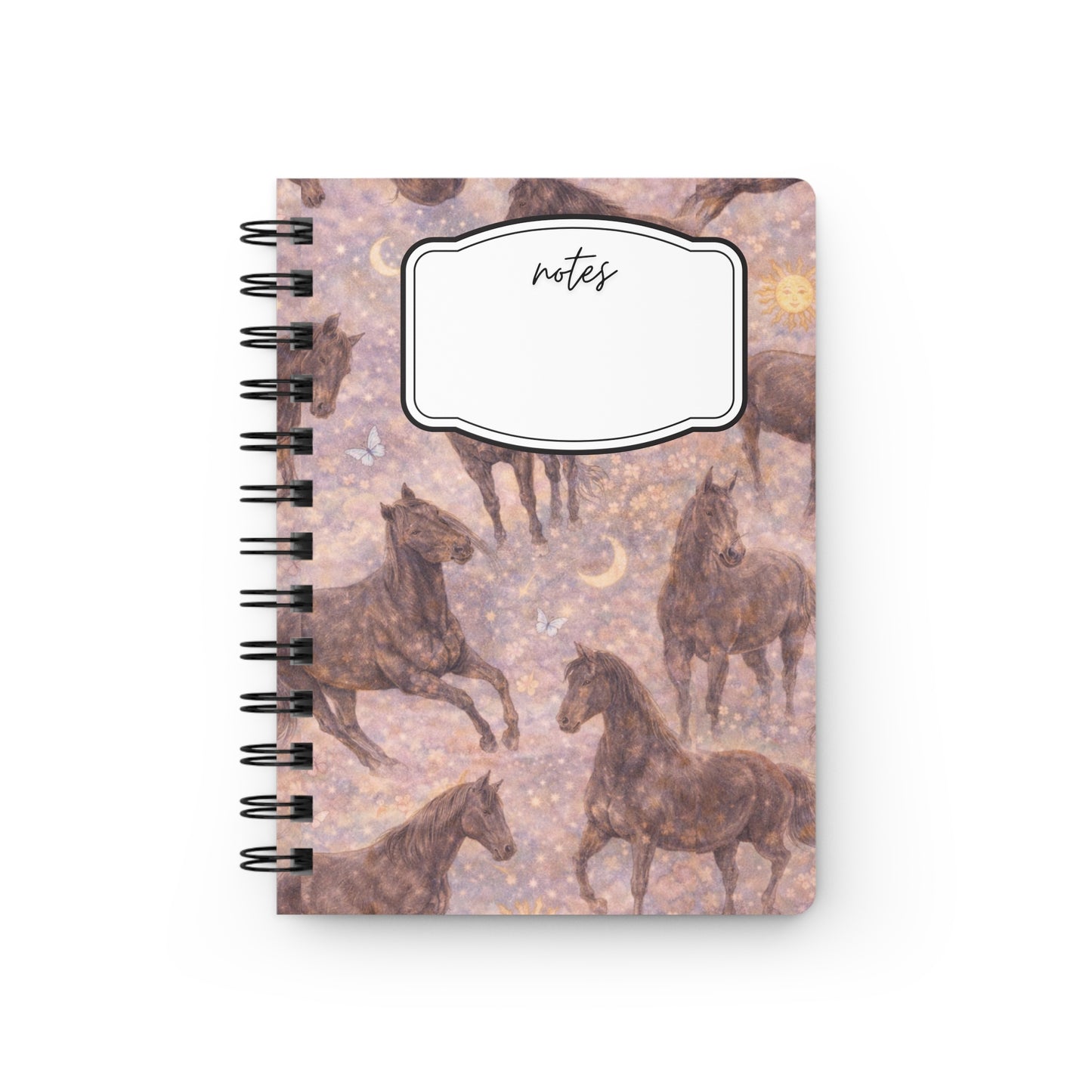 Starry Moon Horses Spiral Bound Journal | Notes, Sketchbook