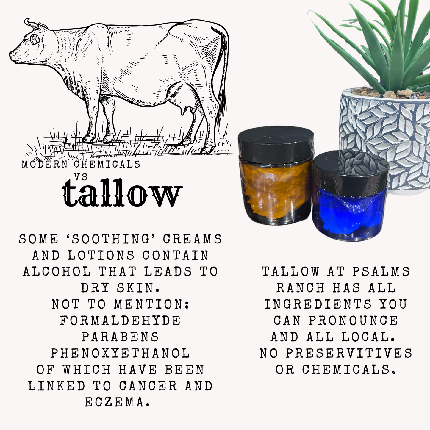 4oz Whipped Tallow Lotion